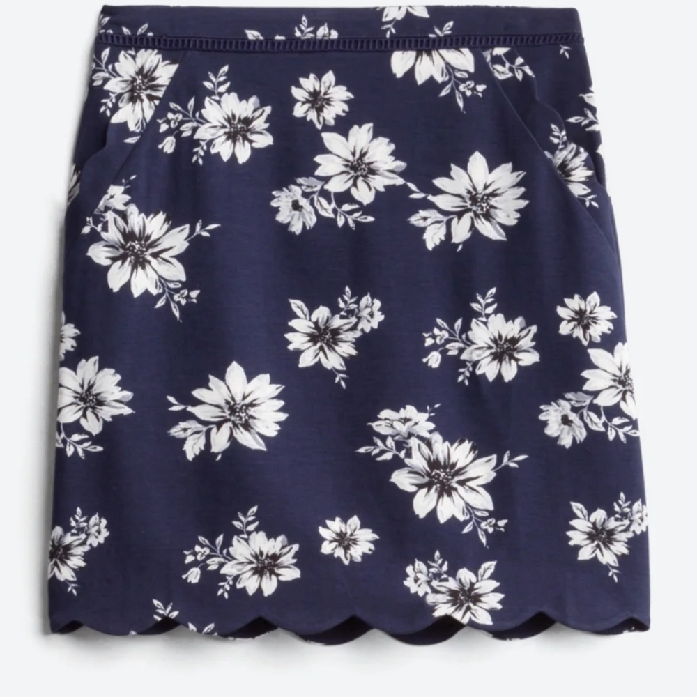 Floral Navy Skirt